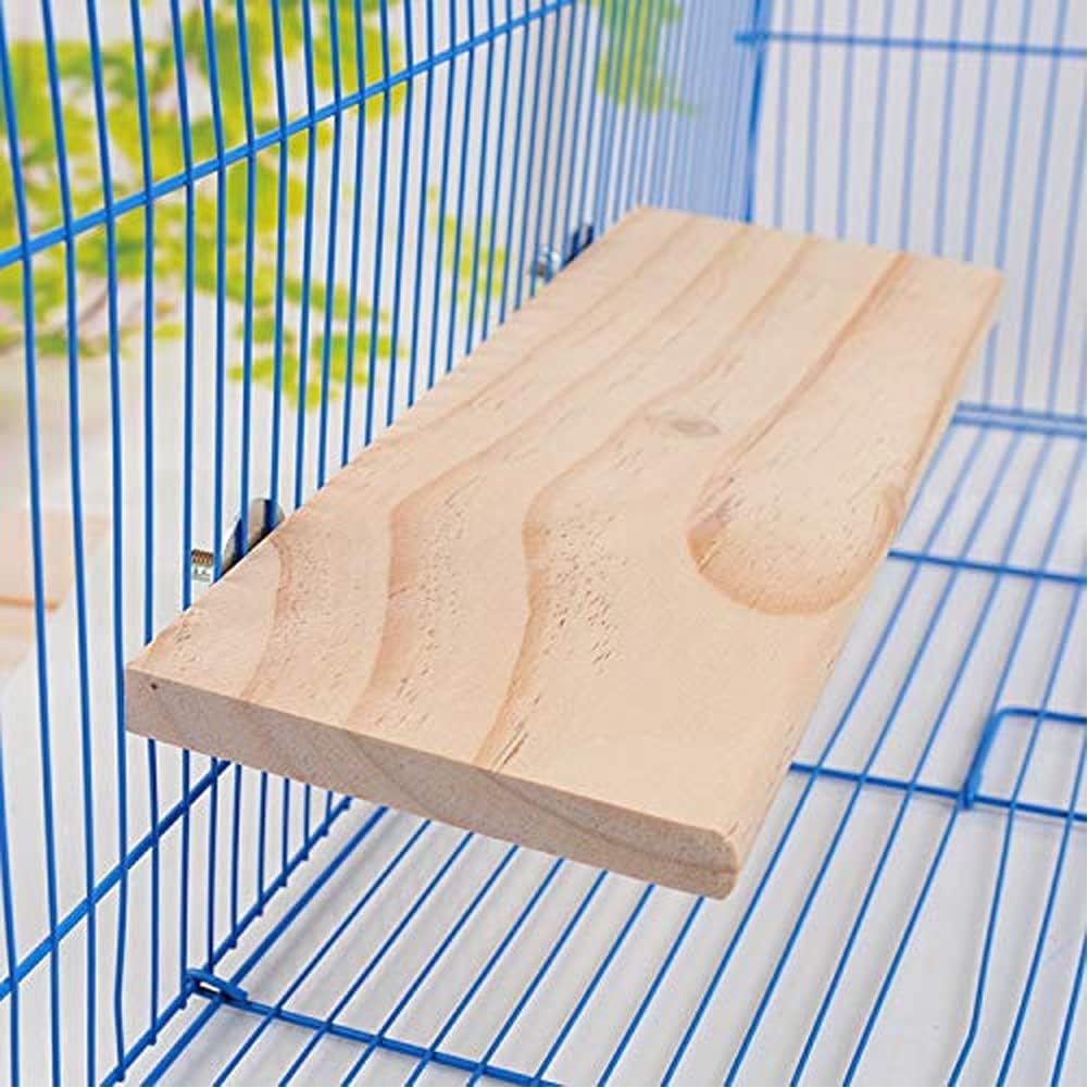 Litewoo Parrot Bird Wood Perch Platform Large Stand Shelf for Budgie, 1PC