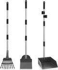 Pooper Scooper, Long Handle Dog Pooper Scooper, Heavy Duty Stainless Steel Rake by ROIUBPO