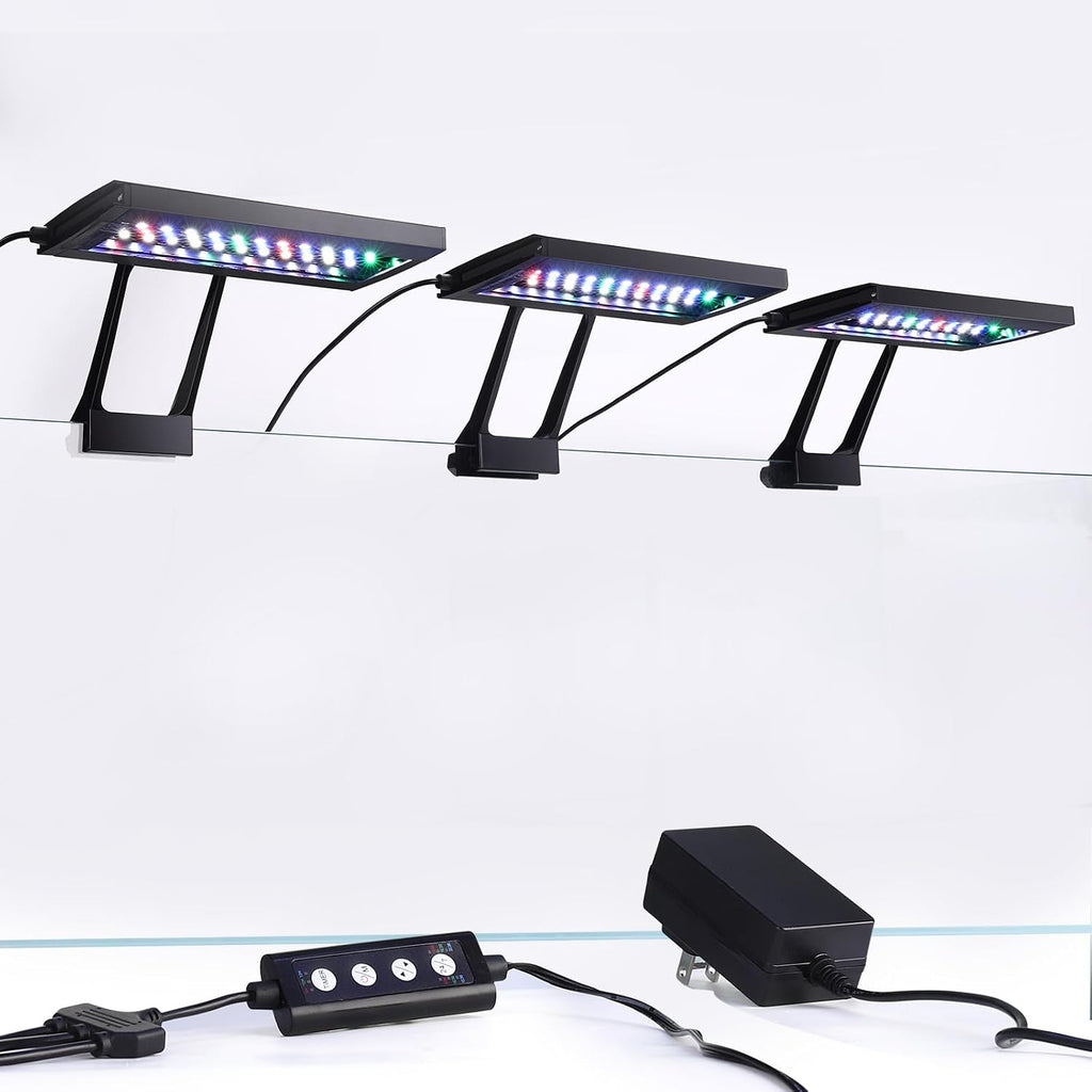 hygger Clip On Aquarium LED Light with Multi-Channel Controller, Fish Tank Light 24/7 Lighting Sunrise-Daylight-Moonlight and DIY Mode, Adjustable Timer/Brightness Light 7 Colors for Freshwater (2)