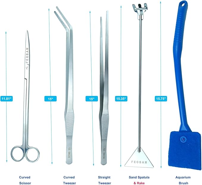 Aquarium Aquascape Tools Kit + Brush - Image 2