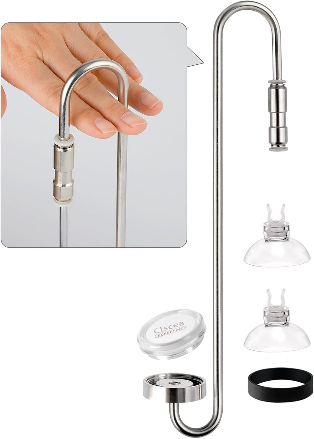 Aquarium Stainless Steel CO2 Diffuser Atomizer, DC300-40