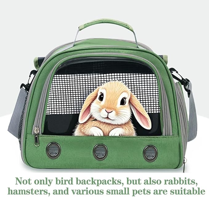 Bird Carrier Travel Cage with Perch, Food Bowl, Pet Backpack, Parrot Carrier - Image 7