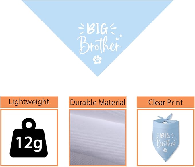 Big Brother Dog Bandana Pregnancy Announcement Gender Reveal Baby Announcement - Image 3