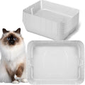 Bokon 25 Count Disposable Litter Box for Cats Large, White