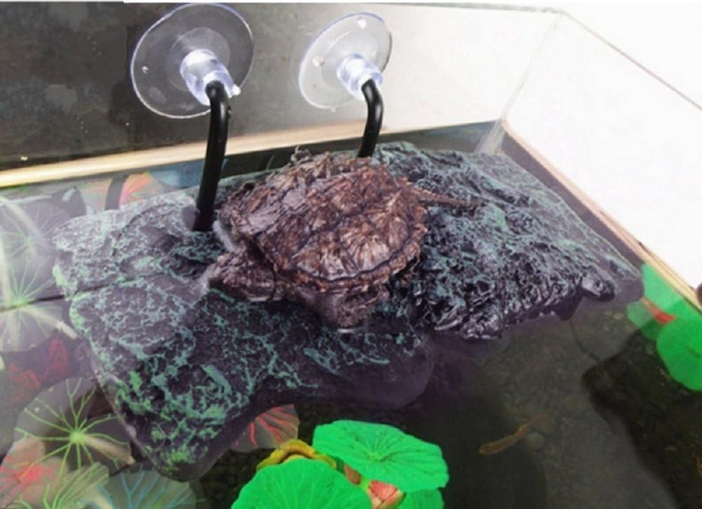 Minidiva Turtle Platform, Floating Pier Rectangular Terrapin Dock PU Foam Aquarium Float Decor Basque Terrace Climb Brazilian Tortoise, Turtle Less Than 550g