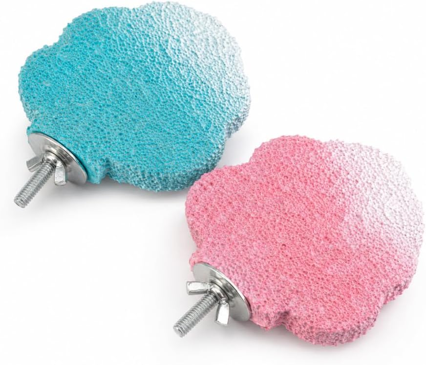 2-Pack Resin Hamster Cage Platforms for Dwarf Hamsters, Blue and Pink