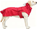 Adjustable Waterproof Dog Raincoat for Dogs,Lightweight Pet Rain Jacket Puppy Clothes with Reflective Strip for Small Medium Large Dogs (Red, Small)