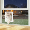 Cat Door for Window, 4 Locking Modes for Safety Cat Window Door, Fits 14"-24" by Yandyn