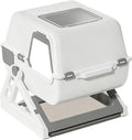 Semi-Automatic Sifting Cat Litter Box,Enclosed,No Electricity,Easy Clean