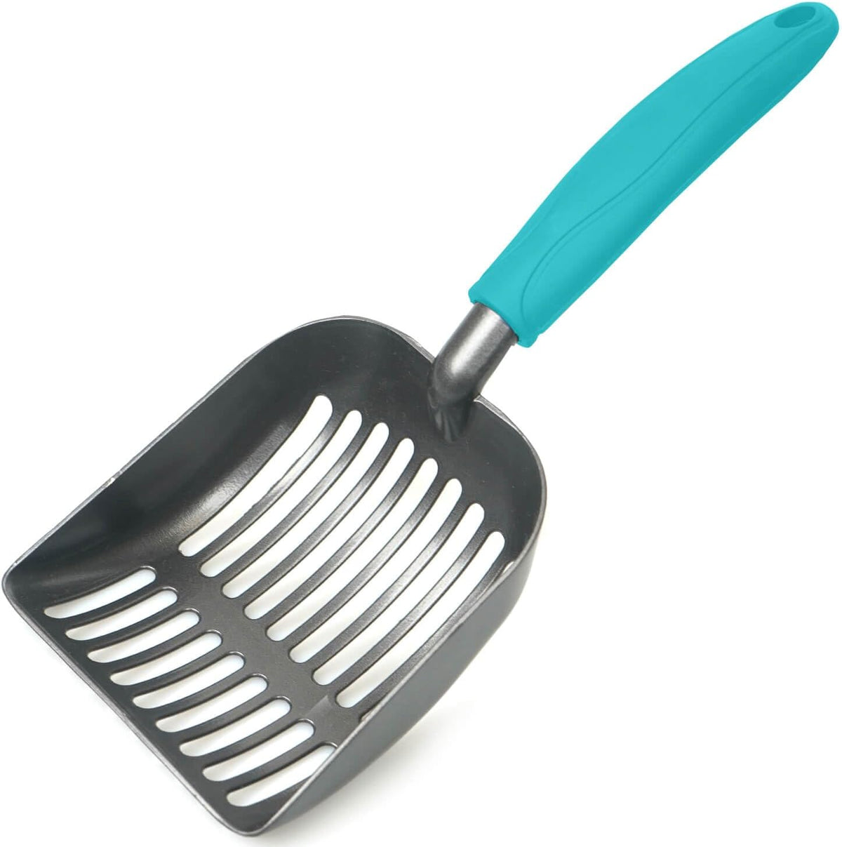 Cat Litter Scoop, Kitty Metal Scooper, Aluminum Alloy Sifter, Kitten Pooper Lifter, Deep Shovel, Long Handle, Poop Sifting, Durable, Heavy Duty, for Litter Box