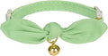 Bunny Ear Cat Collar with Bell and Bow Tie, Breakaway Cute Bowtie Kitten Collars by YUDOTE