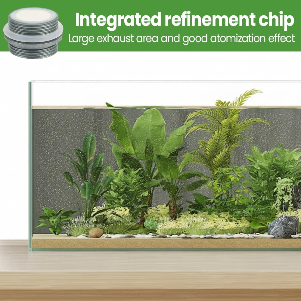 Aquarium Inline CO2 Diffuser, 0.5/0.6/0.8Inch Aquascaping Tank External Canister Filter Accessory with Check Valve for Planted Tanks