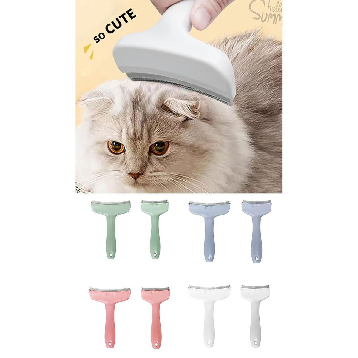 Professional Deshedding Comb for Dog Cats NonPulling Teeth Comfortable Grip Handle Removes Loose Undercoat Effectively Cats Hair Thinning Tool