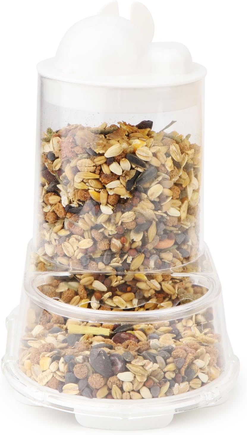 Wontee Hamster Feeder Food Bowl Automatic Dispenser for Gerbils Rats Mice