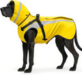 Dog Raincoat Waterproof Raincoats for Dog Reflective Dogs Rain Jackets with Hood Hoodie Pet Rain Poncho Coat for Small Medium Large Dogs Puppies S-XXL (Yellow, S)