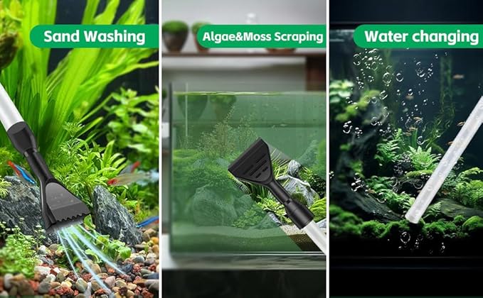 Aquarium Gravel Cleaner, Fish Tank Cleaner, Manual Vacuum Water Changer - Image 8