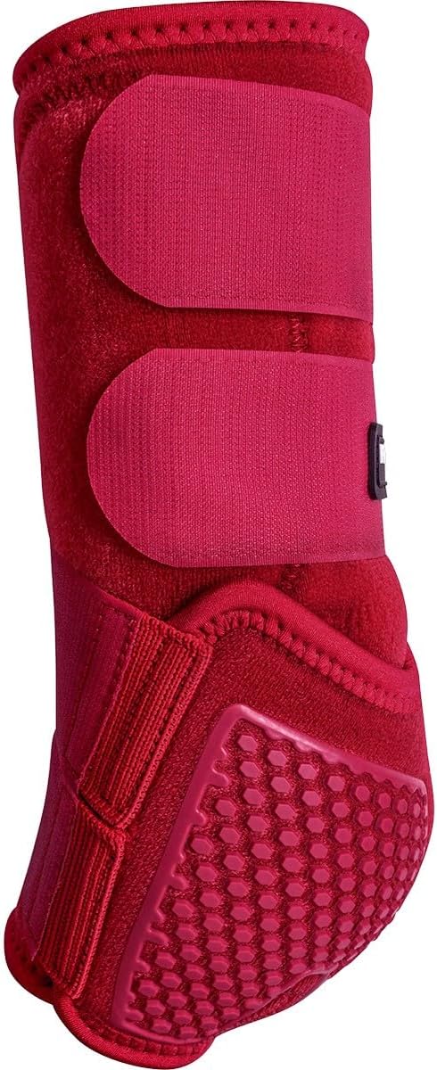 Classic Equine Flexion by Legacy2 Support Boots, Front (Crimson, Small)