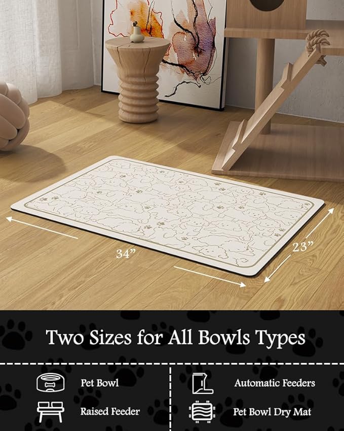 Pet Feeding Mat-Absorbent Dog Mat - Image 6
