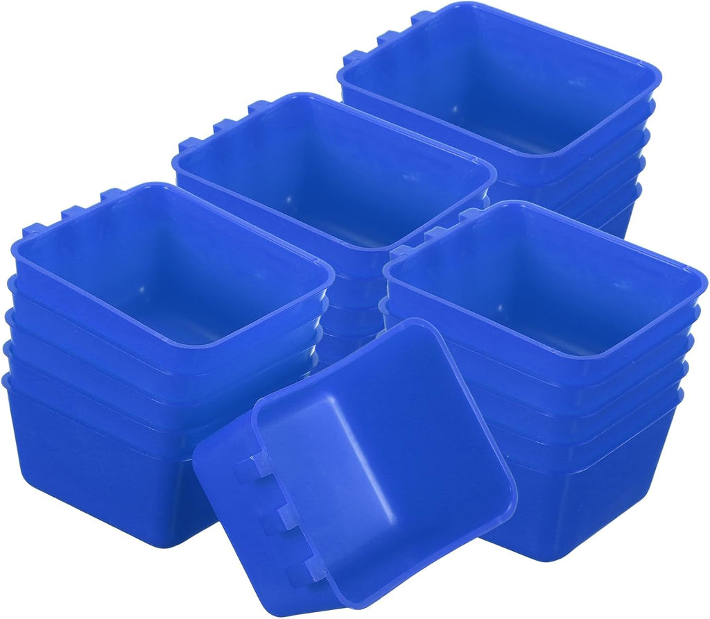 Cage Cups, 4.9x3.7x2.4 Parakeet Feeder(Blue, 20 Pcs)