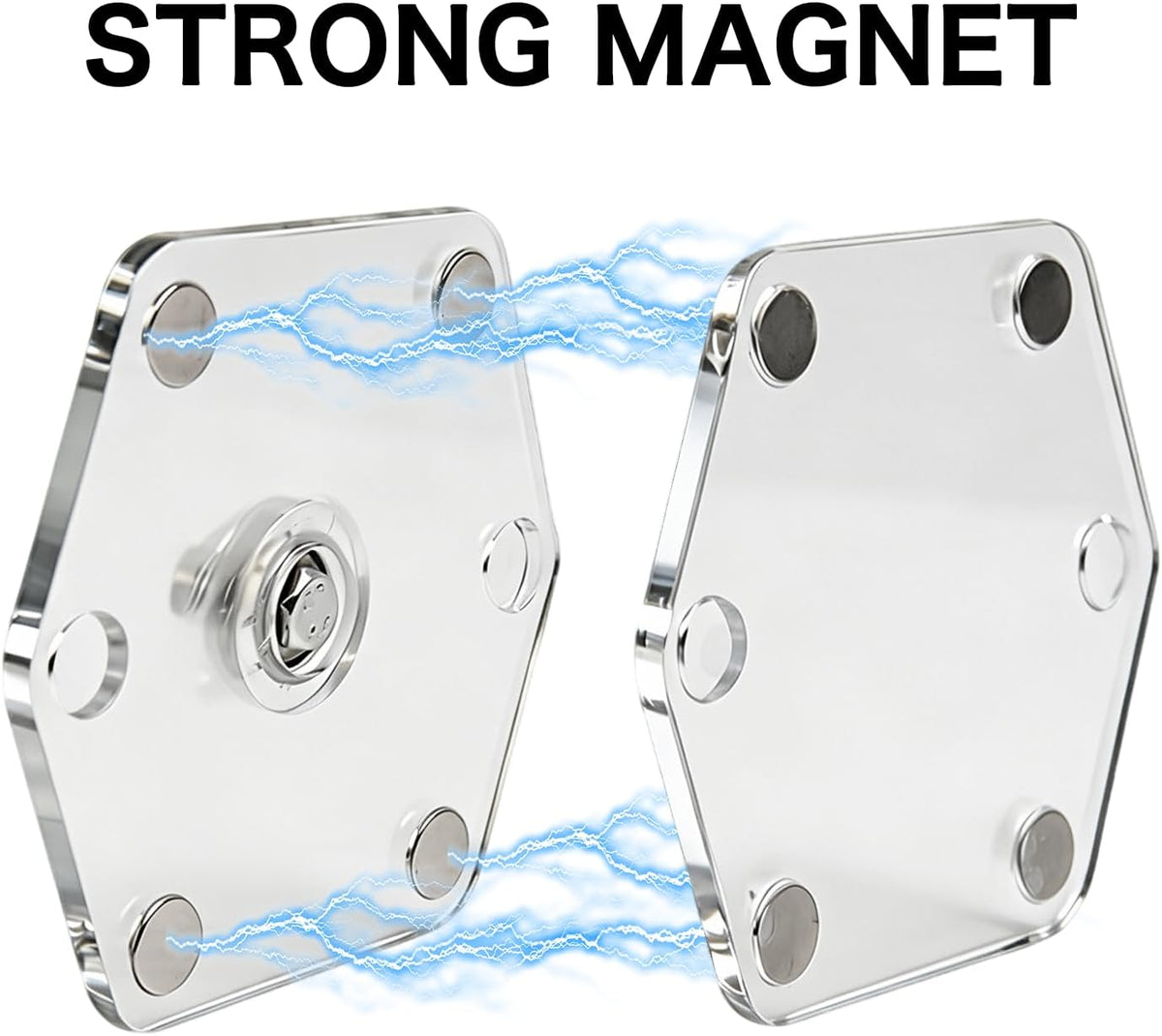 Acrylic Magnetic Hamster Wheel Bracket, Strong Magnet Running Wheel Holder, Fit Most Small Pet Exercise Wheels for Wire Acrylic Cages,No Drill Mount