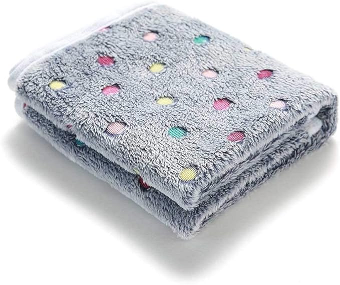 1 Pack 3 Blankets Super Soft Cute Dot Pattern Pet Blanket Flannel Throw - Image 6