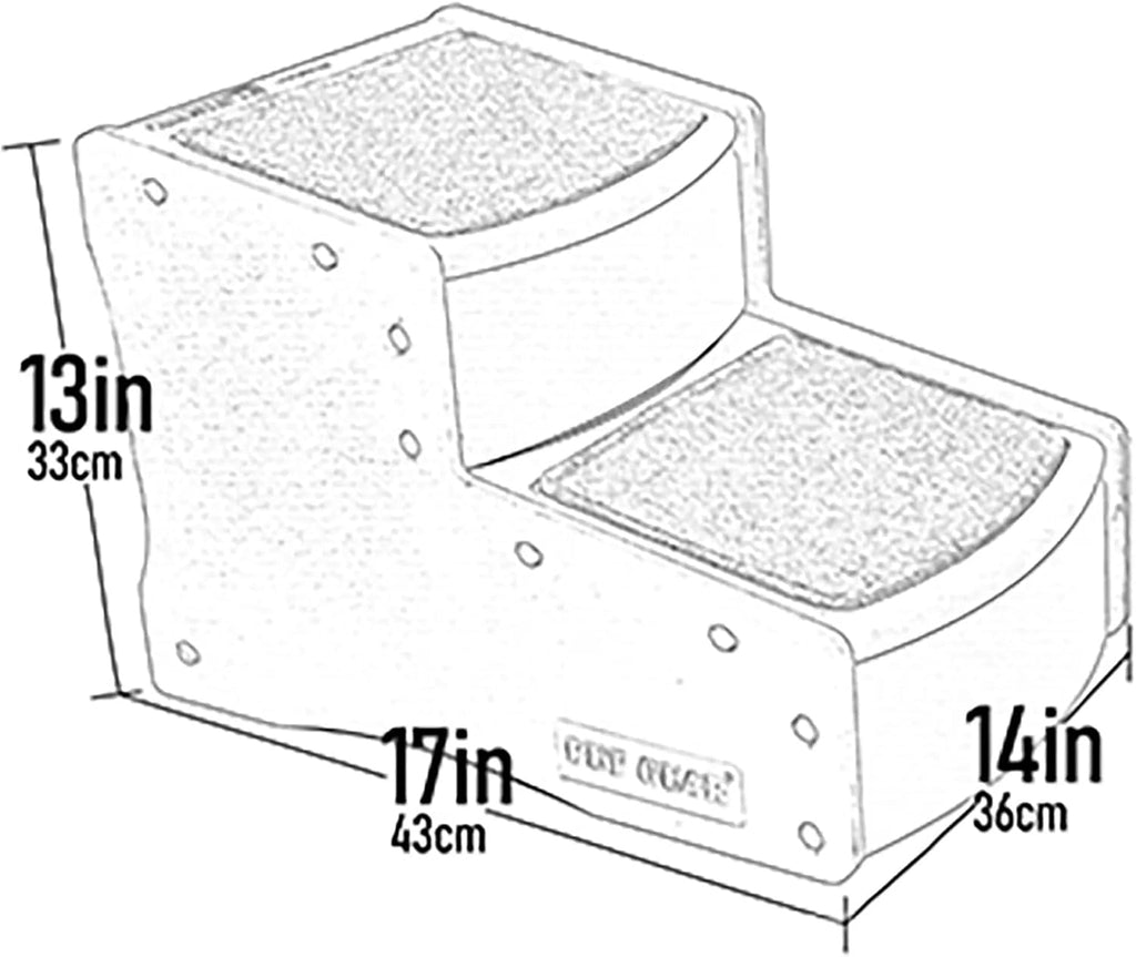 Pet Gear Easy Step II Pet Stairs, Dark Brown, 2 Step