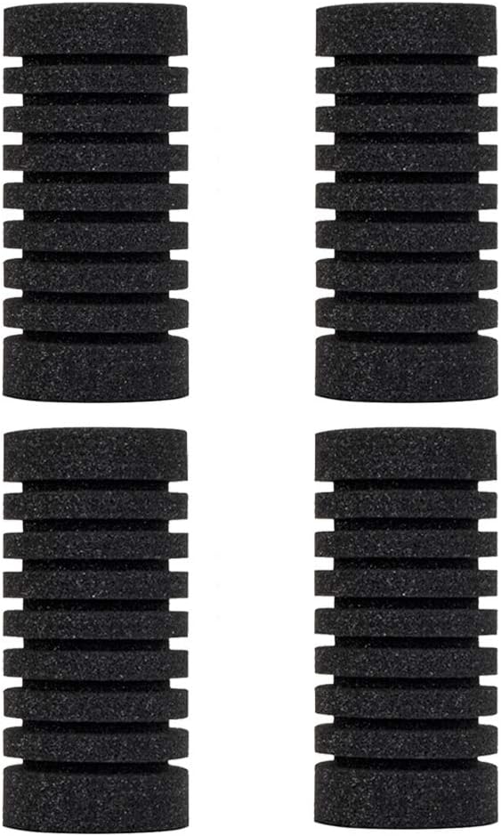 Hygger Aquarium Double Sponge Filter, Comes with 2 Spare Sponges, 1 Bag of Bio Ceramic Media Balls, Quiet Submersible Foam Filter for Fresh Water and Salt-Water Fish Tank (M)