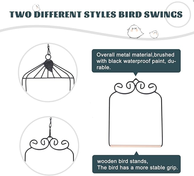 2PK Metal Frame Hummingbird Swings and Perches - Image 3