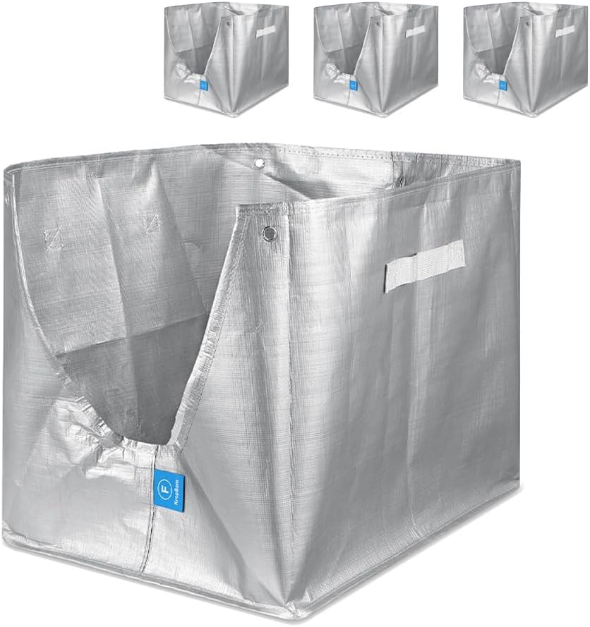 4 Pack Litter Box Liners F Compatible with Flip Litter Box Liner Type F, Reusable Liner Type-F with Carrying Handles