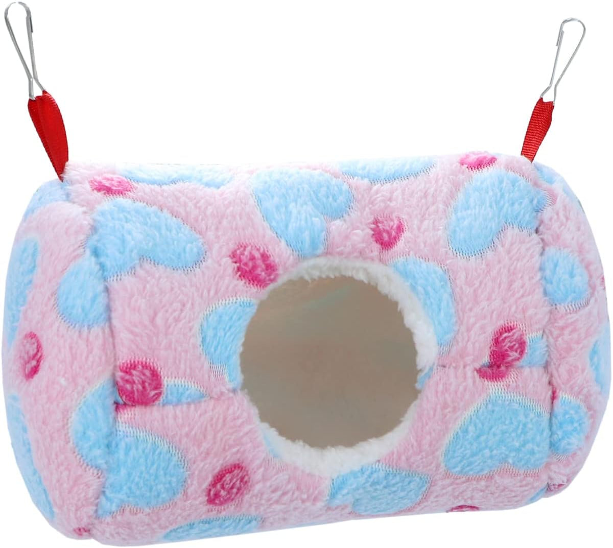 Wontee Hamster Hammock Warm Bed House Small Animal Hideout for Hamsters Gerbil Young Rat Mouse (Pink)