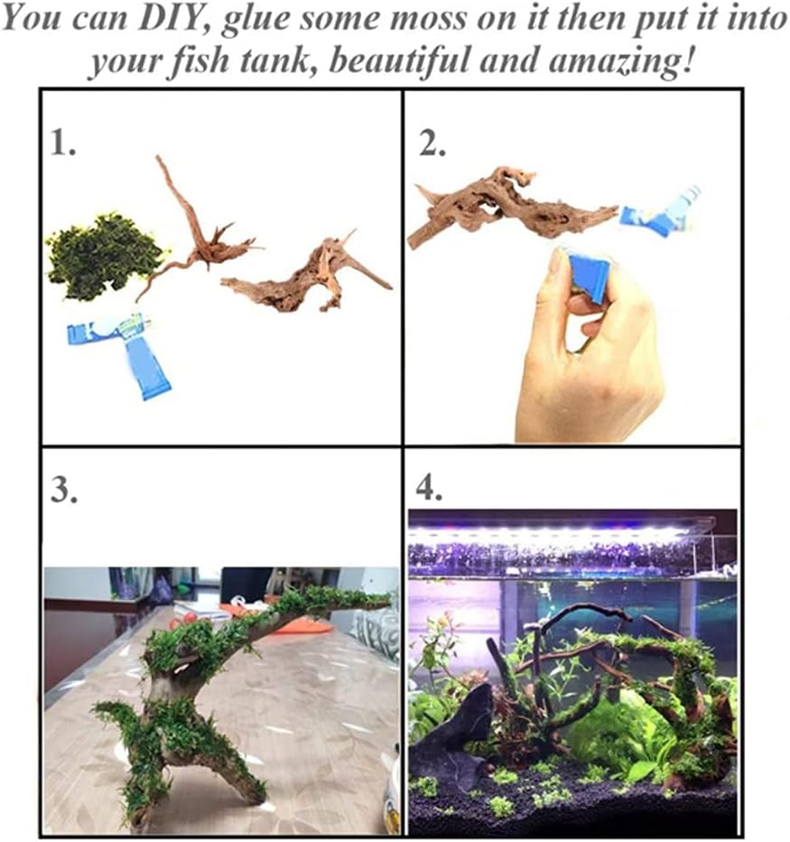 Hamiledyi 7-10in Natural Aquarium Driftwood 2PCS Large Reptile Spider Wood Ornament Assorted Branches Natural Driftwood Log Fish Tank Decoration