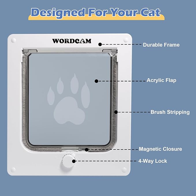 Wordcam Large Cat Door, Robust Cat Door - Image 3