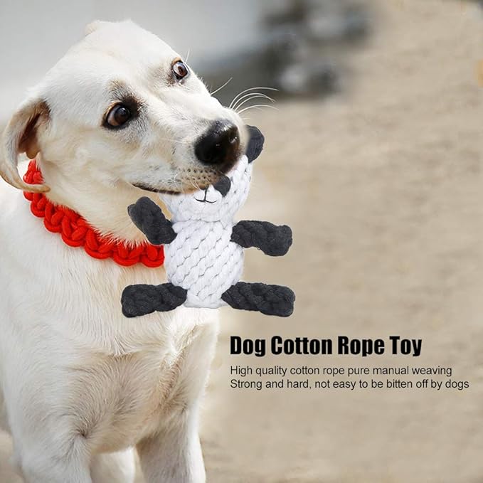 Pet Cotton Rope Biting Chewing Molar Toy, Cartoon Animal Shape & Pure Manual - Image 6
