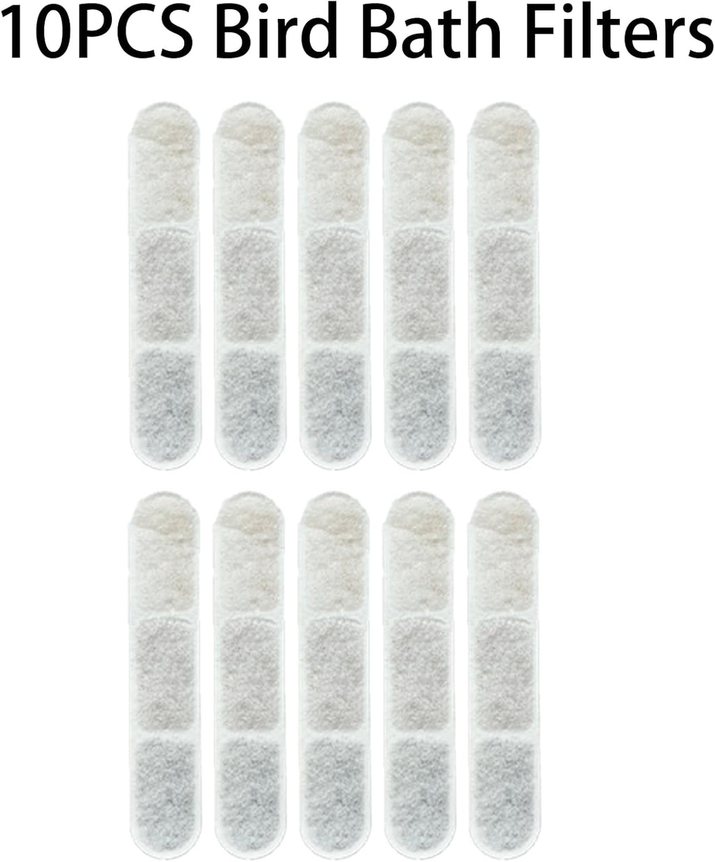 10PCS USB Water Circulation Bird Baths for Cage Filter (10pcs Filter)