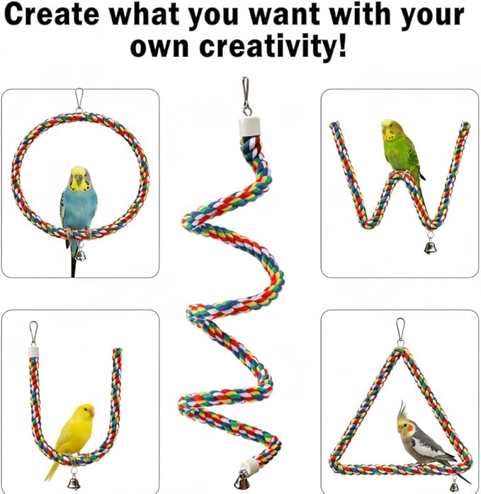 Bird Rope Perch & Birds Swing Set - Image 5
