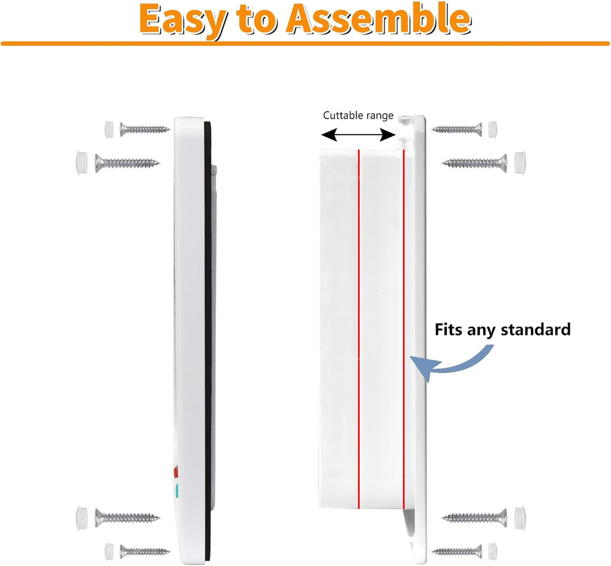 Cat Door for Interior and Exterior Doors with 4-Way Locking System - Pet Door for Cats and Small Dogs, Durable Transparent PVC Flap with Noise Reduction Seals-Viywicz