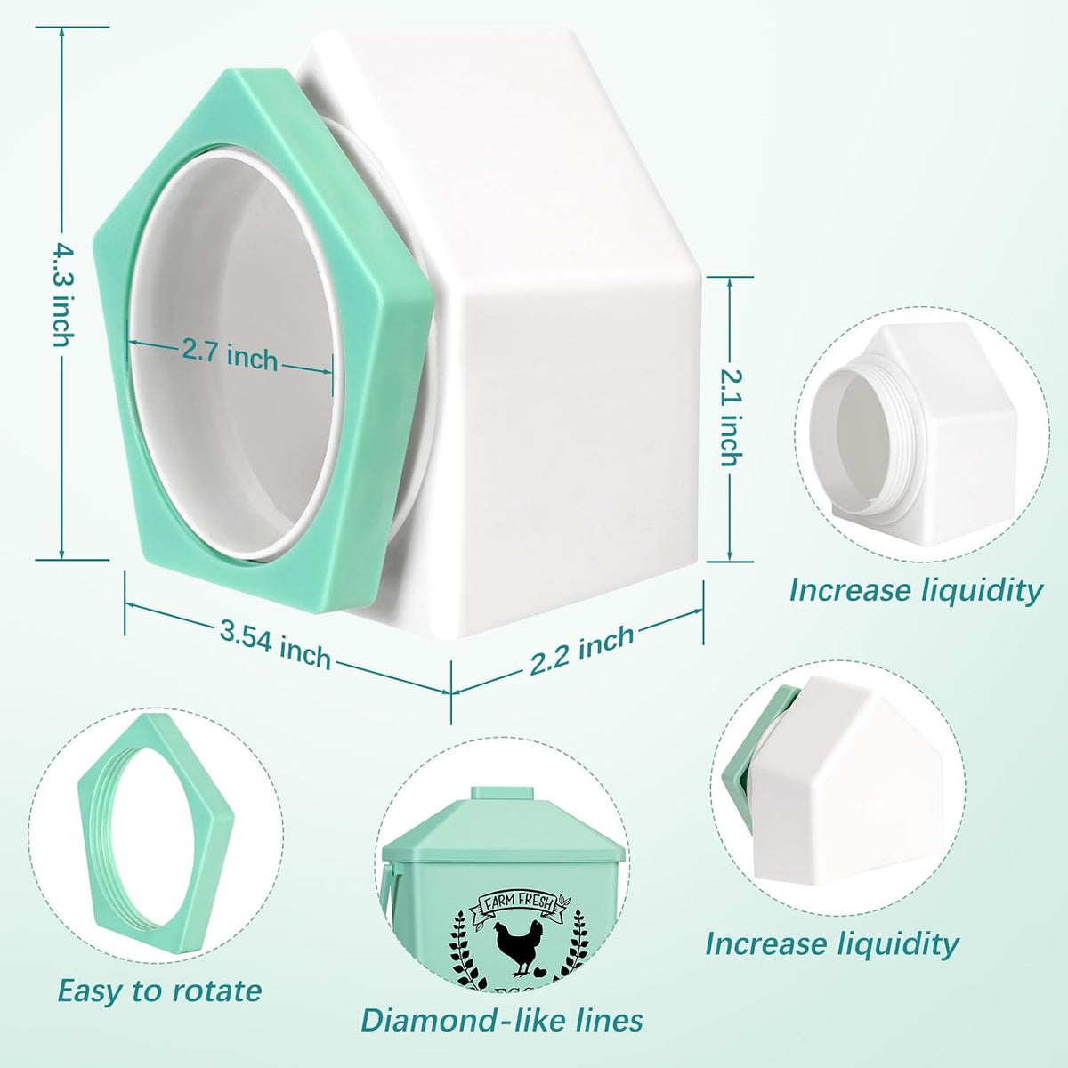 ‎Tgeyd 2-Pack Hanging Chicken Feeder with Chicken Coop Accessories