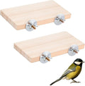 2PCS Bird Perch Platform Flat, 5.9 × 3.14 Inches Bird Cage Platform Birds Perch by Unknown