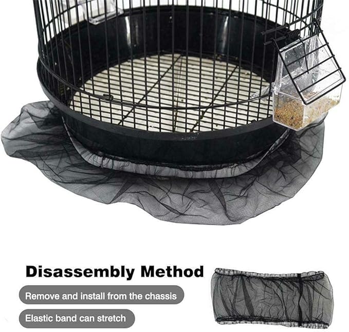 Universal Bird Cage Seed Catcher, Seed Catcher Guard Net Cover, Parrot Nylon - Image 5