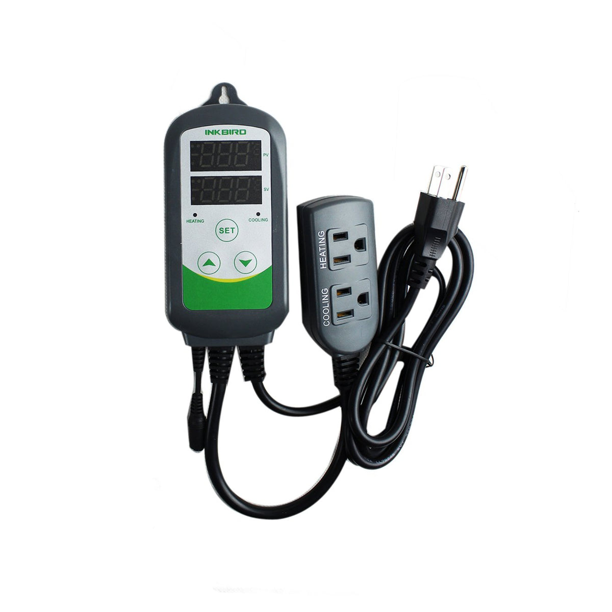 Inkbird Dual Stage Temperature Controller Heating and Cooling with AC 100 to 240V ITC-308S and NTC Probe for Grow Room Fermentation Fridge Brewing