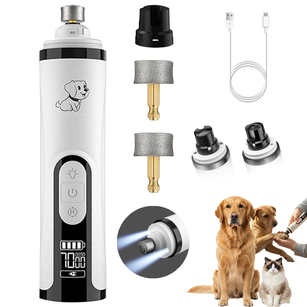 Quiet Dog Nail Grinder Safe & Stress-Free for Sensitive Dogs Cats