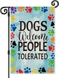 Dogs Welcome People Tolerated Garden Flag, Pet Lover Yard And Porch Flag by Unknown