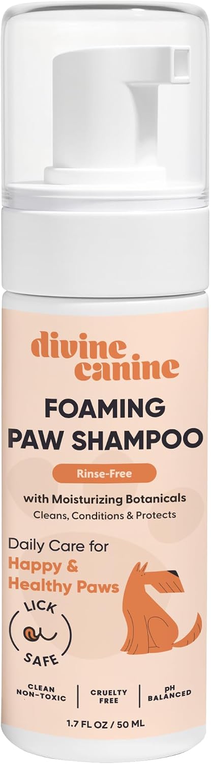 Foam Dog Paw Cleaner - No-Rinse Waterless Wash - 1.7 Fl Oz