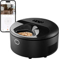 Wet Food Automatic Cat Feeder with Cooling&Heating, 5 Meals, Black