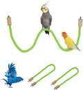 2 Pack Bird Hemp Rope Perch Swing, Bird Cage Stand Pole Accessories, Paw by Dnoifne