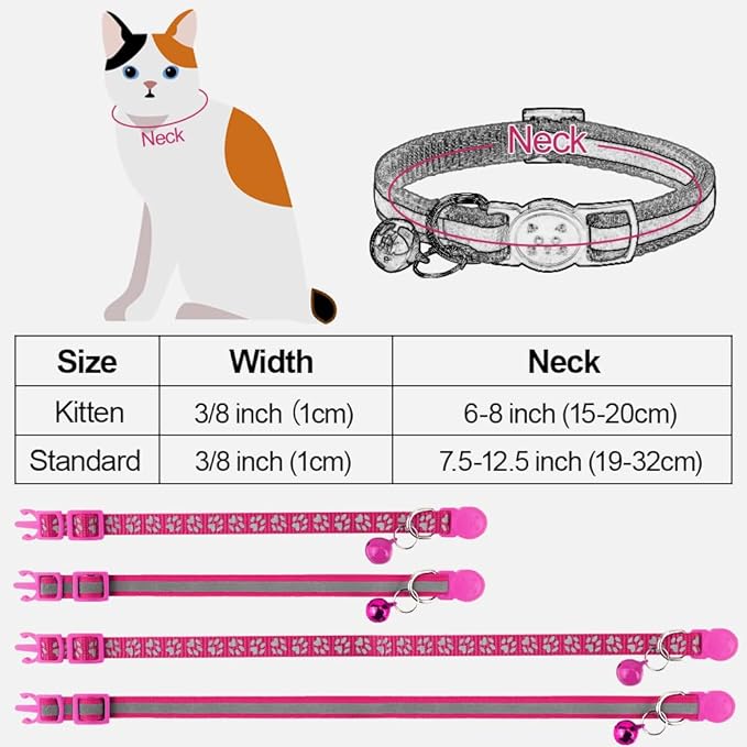 Taglory Reflective Cat Collar Breakaway - Image 6