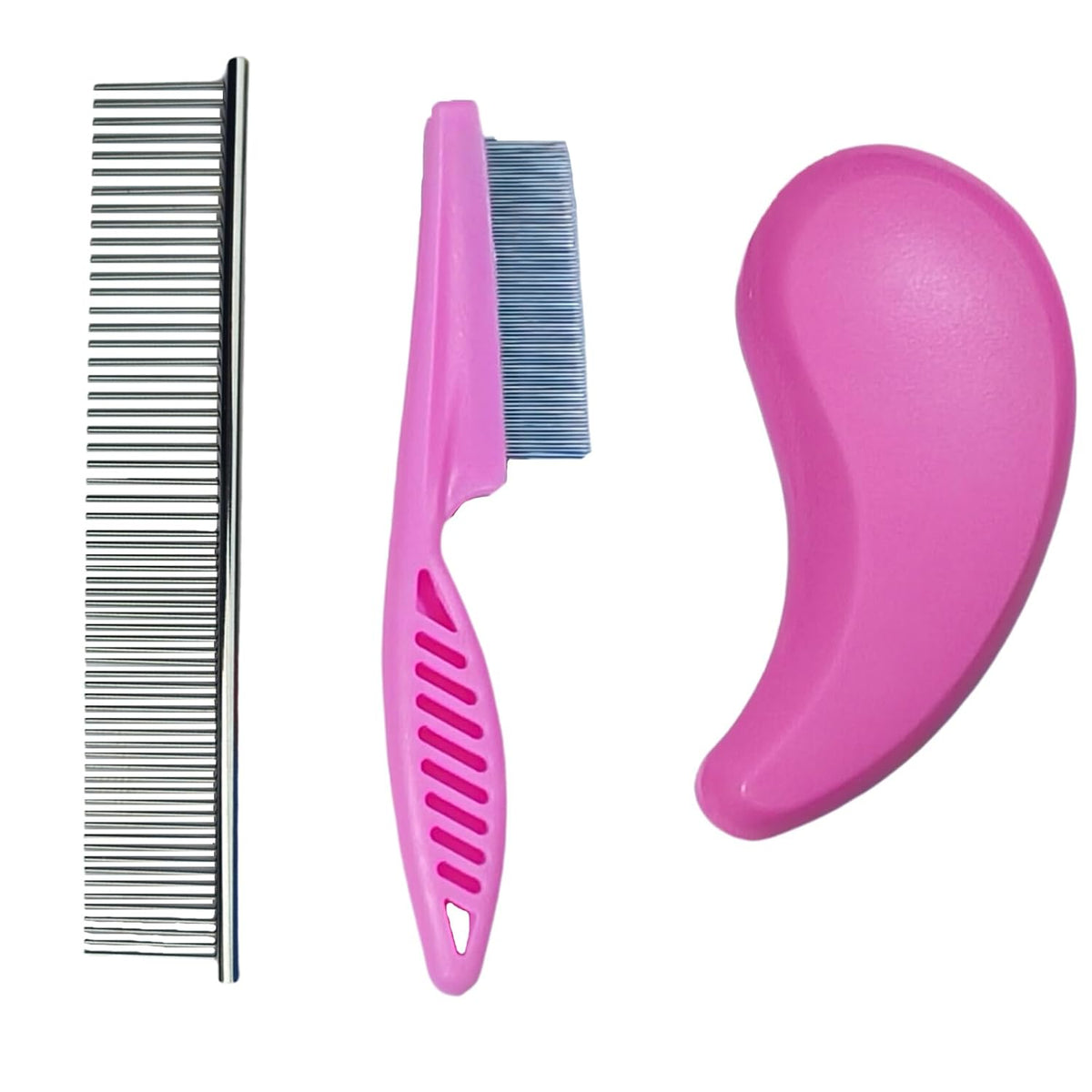 3 PCS Puppy Brush Grooming Kit (Blue)