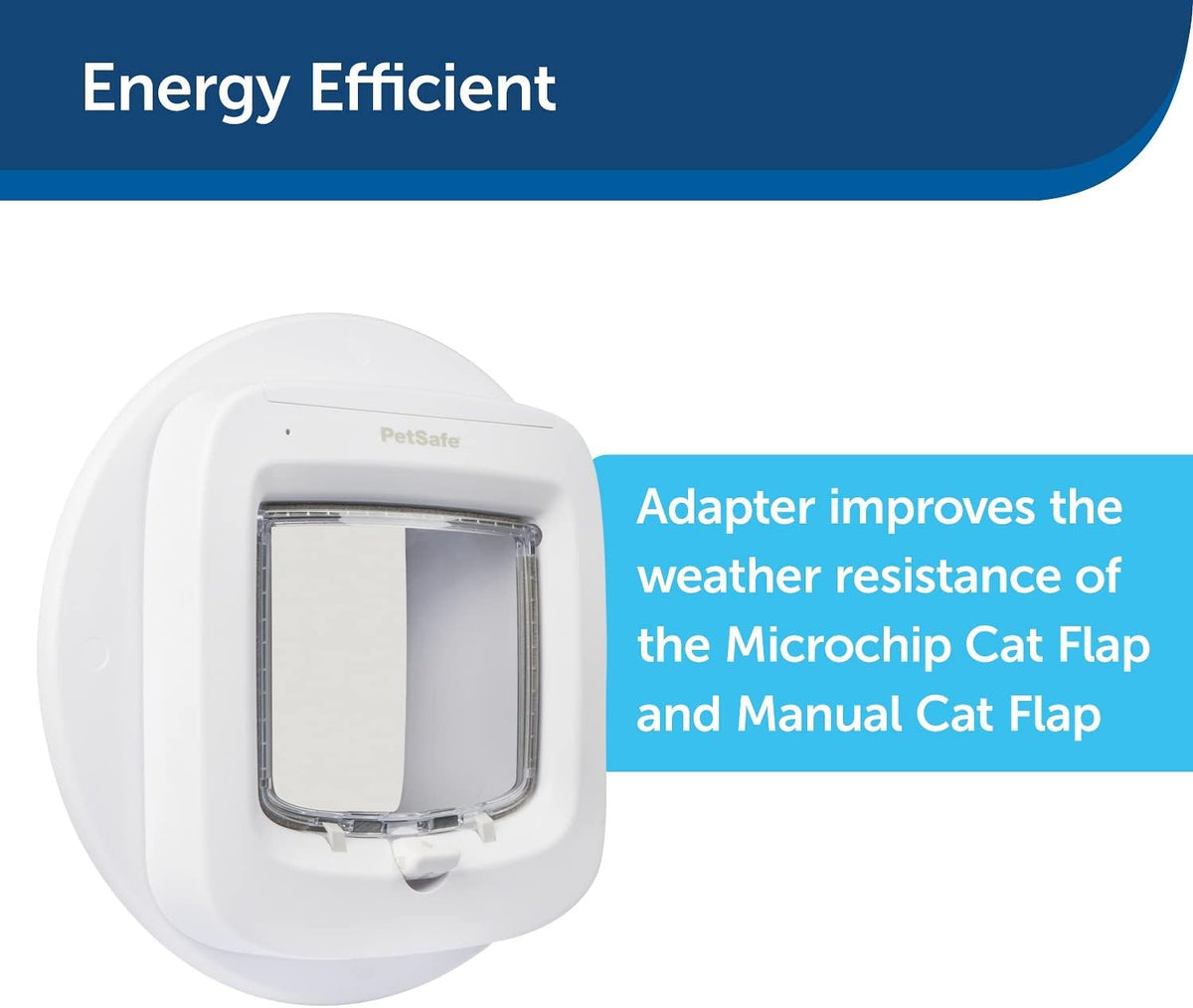 PetSafe Installation Adapter, Mounting Adapter for Installation of PetSafe Microchip Cat Flap and Manual Cat Flap, for Glass, Walls and Metal Doors, White (Pack of 2)