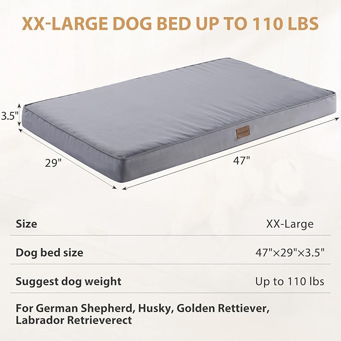 BFPETHOME Outdoor Dog Beds for Large Dogs, Waterproof Dog Bed for Medium - Image 4