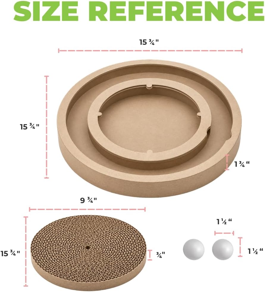 Catify Spin n' Scratch Interactive Cat Scratcher - Round